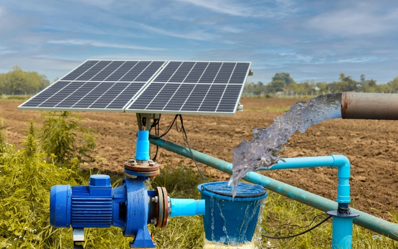 Solar water pumps for agriculture and rural water